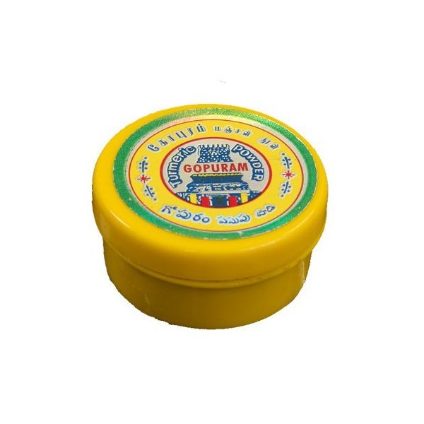Gopuram Original Yellow Color Pure Turmeric Powder for Hindu Religious Pooja, Tilak, Havan, 10ct, 10gm each