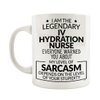 Whizk IV Hydration Nurse Mug Gifts - Funny Coffee Tea Cup Intravenous Hydration Christmas Birthday Gag Women Men - My Level of Sarcasm Depends on Your Stupidity MSA1114