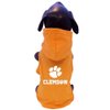 NCAA Clemson Tigers Collegiate Cotton Lycra Hooded Dog Shirt (Team Color, X-Small)