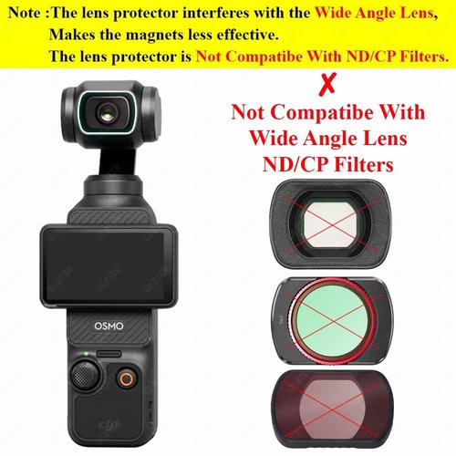 ULBTER Lens Screen Protector for DJI Osmo Pocket 3 [2+2Pack] Tempered Glass Cover 0.3mm 9H Hardness Anti-Scrach Anti-Bubble