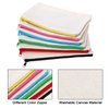 12 Pieces Multipurpose Canvas Cosmetic Bag Makeup Pouches with Zipper Canvas Bag Blank Makeup Bag Plain Pencil Pouch Travel Toiletry Bag for Women Girls DIY
