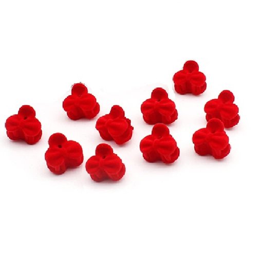 30pcs Red Velvet Mini Hair Claw Clips Flower Heart Bow Hair Bangs Pin Small Hair Clips Clamps Non Slip Tiny Plastic Jaw Clips For Girls and Women