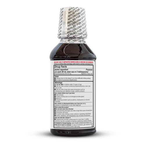 Nighttime Sleep-Aid Liquid for Adults, AP Safe