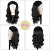 Musileoz Headband Wig Human Hair Body Wave Curly Glueless Wigs for Black Women Brazilian Virgin Hair None Lace Front Wigs Natural Hair Wigs Half Wig Head Band Long Wavy Wigs 150% Density