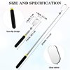 2 Pieces Telescoping Inspection Mirror Eyelash Inspection Mirror Adjustable Extension Mirror Detachable Stainless Steel Mirrors for Observing Small Details Beauty Tools Extends up to 28 Inch