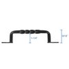 LIZAVO TP-128BLK 6" Rustic Matte Black Cabinet Pulls Twist Kitchen Cabinet Handles- 5"(128mm) Hole Centers - 5 Pack