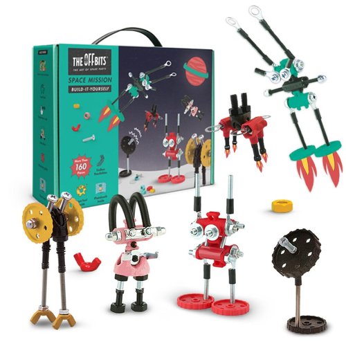 The Off Bits Space Mission Educational Build Your Own Robot Toy, Stem Building Toys for Boys and Girls, Christmas Birthday Gifts for Kids Montessori Play Kit, Steam Toys for Kids Ages 6 7 8 9+
