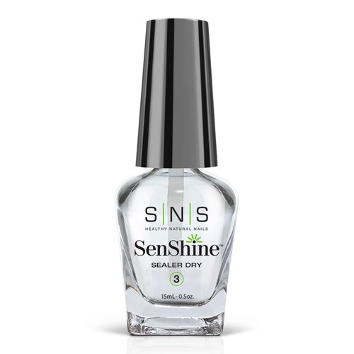SNS Nail Polish for Nail Dip Powder, SenShine Sealer Dry - Sealing & Hardening Agent for Dip Powders - Brings Color & Hardens Manicure Layers - Low-Odor & No UV Lamp Required - 0.5 OZ