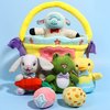 JOYIN 8 Pcs Easter Plush Basket Playset Stuffed, Cute Style First Basket Stuffers, for Baby Kids Easter Gifts, Easter Party Favors, Basket Stuffers Fillers, Easter Decor