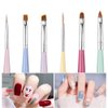 GEMBITYFUL Nail Art Brushes 6Pcs Painting Nail Brushes Nail Art Liner Brushes and Nail Art Dotting Pens for Salon