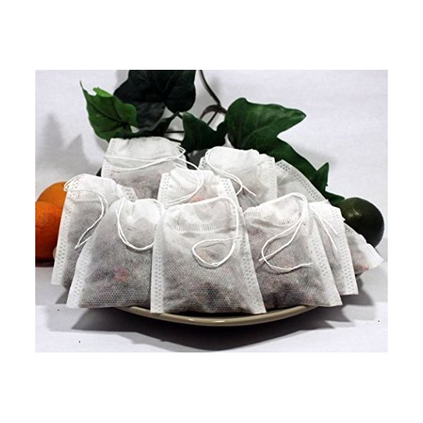 Empty Woven Style Draw String Empty Tea Bags 2.75" X 3.5" (50 Pack)