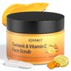 Turmeric Vitamin C Face Scrub-Turmeric Exfoliating Facial Scrub,Vitamin C Scrub Microdermabrasion Facial Scrub Exfoliating Face Scrub For Remove Dead Skin, Dark Spots, Clear Pores