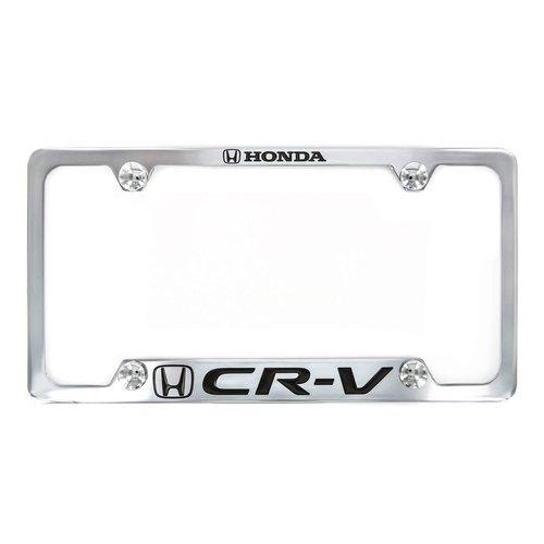 Honda CR-V Chrome Plated Zinc License Plate Frame Holder Bottom Engraved 4 Hole