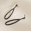 Black Waterdrop Geometric Drop Dangle Earrings for Women Girls Stainless Steel Teardrop Dangle Earrings Trendy Jewelry Gifts