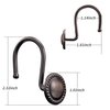 CHICTIE Bronze Shower Curtain Hooks,Oil Rubbed Decorative Shower Rings,Set of 12 Rust Resistant Shower Hooks Hangers for Bathroom Curtains Rods(Oil-Rubbed Bronze)
