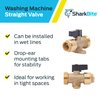 SharkBite 1/2 Inch x 3/4 Inch MHT Washing Machine Straight Valve, Push to Connect Brass Plumbing Fitting, PEX Pipe, Copper, CPVC, PE-RT, HDPE, 25559LF
