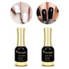 VENALISA 2Pcs Black White Gel Nail Polish Kit, Nail Gel Polish Set Soak Off UV LED Nail Art Starter Manicure Salon DIY at Home