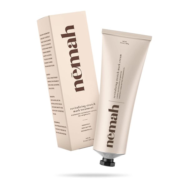 Revitalizing Stretch Mark Cream, Ultra-Hydrating Stretch Mark Cream for Pregnancy, Postpartum and Pregnancy Essentials, Vegan Cream with Vanistryl, Shea Butter, and Macadamia Oil, 100 g - Nemah