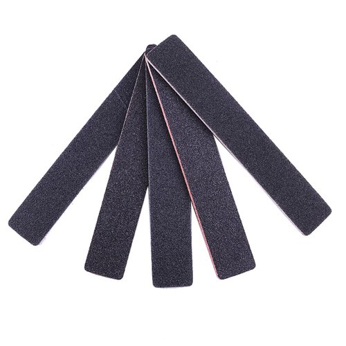Elandy Rectangle Professional Duplex Scrub Waterproof Double Sided Nail Files Foot Files Emery Board Cosmetic Manicure Pedicure Nail Art Black-Pack of 10Pcs