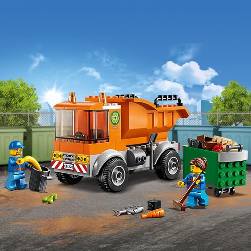 City Great Vehicles Garbage Truck Toy, Minifigures & Accessories, Building Sets for Kids
