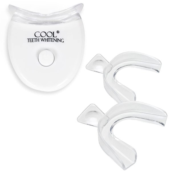 Teeth Whitening Trays Moldable Mouth Tray 2 Dental Trays Teeth Whitening Light for Faster Stain Removal Included Form Shape Perfectly Mouth Dental Tooth Compatible with Opalescence Whitener Bleaching