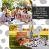 Lewtemi 100 Pcs Cow Print Party Supplies Kit, Include Napkins, Plates, Cups, Straws for Farm Animal Theme Birthday Party Picnic Decoration