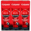 Colgate Optic White Pro Series Stain Prevention Hydrogen Peroxide Toothpaste, Teeth Whitening Toothpaste, Effectively Removes Tea, Coffee, and Wine Stains, Enamel-Safe for Daily Use, 3 Pack, 3.0 oz