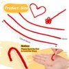 WIWAPLEX 200pcs 12" X 6mm Glitter Tinsel Creative Arts Chenille Stems Sparkle Pipe Cleaners for DIY Craft Projects (Red)