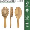 Generic Natural Bamboo Hair Brush, Wooden Brush For Detangling and Massaging., Beige