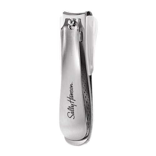 Sally Hansen Treat Your Toes Toenail Clippers, White, Stainless Steel, Wide Blade, Professional Nail Clippers