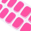 DANNI & TONI Semi Cured Gel Nail Strips (Hot Pink) Gel Nail Wraps Neon Pink Solid Color 28 Stickers