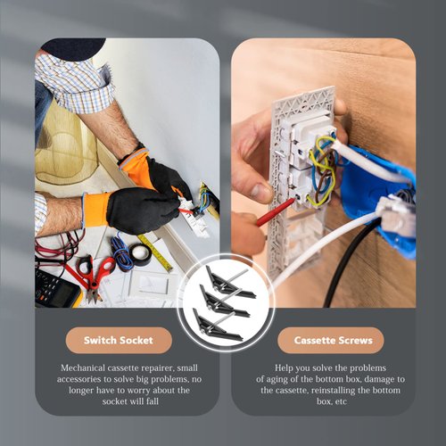 Uonlytech 10Pcs Electrical Box Repair Outlet Box Repair Clips Easy to Install Compatible with Switch Socket