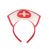 Nurse Hat - Halloween Nurse Hat Costume Accessory with Red Cross, Nurse Headband Accessories Halloween Party Supplies