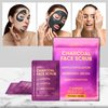 Korean Charcoal Face Scrub & Charcoal Exfoliating Face Wash - Activated Charcoal Mud Face Mask, Pore Minimizer & Blackhead Remover Skincare - Natural Travel Size Face Wash For Acne, 7 Sachet
