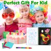 FUNNYB&G Foil Craft Activity for Kids: Foil Art Farm DIY Toy Kit, No Mess Creative Travel Supply Set, Idea Birthday Christmas Valentine Gift for Girl Boy Children 4 5 6 7 8 9 Year Old