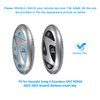 QBUC for Hyundai Ioniq 6 Key Fob Cover,Soft TPU 360 Degree Car Key Case Protector with Leather Keychain Compatible with Hyundai Ioniq 6 Grandeur GN7 KONA 2023 2024 Smart 5 Buttons Smart Key(White)