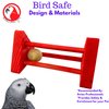 Bonka Bird Toys Rattle Cylinder Puzzle Foot Talon Parrot Cage Toy, African Grey, Amazon, Macaw, and Other Similar Breed Sizes. (2486 Red)