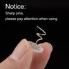 KUUQA 100 Pieces Upholstery Twist Pins Clear Heads Bed Skirt Pins for Slipcovers and Bedskirts