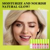 MLSMILE 4 Colors Lip Oil Lip Glaze Set, Tinted Gloss Lip Gloss Oil, Plumping Moisturizing and Nourishing Lips, Long Lasting Fresh and Smooth Lip Care Set - B#