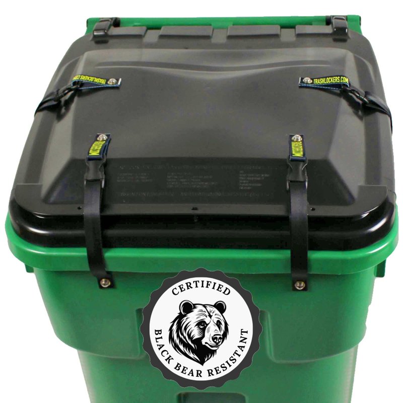 Ultimate Black Bear Trash Lock -Animal Proof existing Trash cans, Four ...
