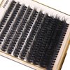 Focipeysa Lash Extension Kit Thick Eyelash Extension Kit 10-18mm Fluffy Lash Clusters 200D Individual Eyelashes Kit with Lash Bond, Lash Remover, Lash Applicator, DIY Lashes Extension