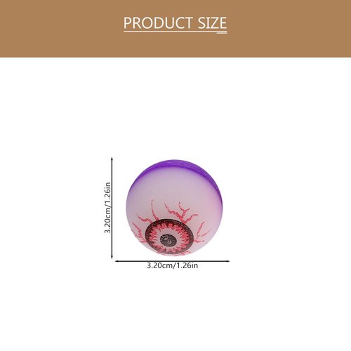 Ciieeo 10Pcs Halloween Eyeballs Glow in The Dark Bouncy Eyeballs Halloween Bouncy Balls for Party Supplies (Random Color, 32mm)