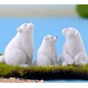 Polar Bear Figurines Playset, 10 Pcs Realistic Miniature Ocean Animal Polar Animals Figurines Fairy Garden Arctic Animals Figurines Collection Playset Cake Toppers Christmas Birthday Gift