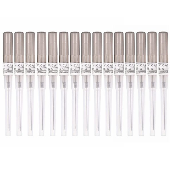 Piercing Needles,15PCS 16G IV Catheter Needles 16 Gauge Disposable Stainless Steel Hollow Body Piercing Needles for Ear Nose Belly Navel Nipple Piercing
