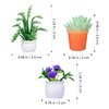 IMIKEYA Miniature Dollhouse Plant Flowers: 12pcs Mini Dollhouse Potted Plants Artificial Tiny Plants Fake Greenery Ornament Potted Plant Flower Model Micro Landscape Dollhouse Furniture Decor