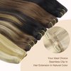 GOO GOO Clip in Hair Extensions Real Human Hair, 14inch 120g 7Pcs, 17/22/60 Balayage Ash Blonde to Golden Blonde and Platinum Blonde, Remy Human Hair Extensions Clip ins for Women, Natural Human Hair
