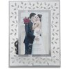 Pavilion Gift Company Glorious Occasions Tree Branch White Crystal Wedding Picture Frame, 4" x 6", Silver