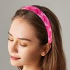 Kistreao Breast Cancer Awareness Headband Pink Ribbon Hair Bands Girls Hair Accessories for Fundraising Breast Cancer Party Supplies Pink