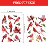 17 Pieces Red Cardinals Birds Temporary Tattoo Stickers for Women Girl, Fake Tattoos Face Hand Neck Wrist Arm Leg Body Art Party Favors for Kids Adult