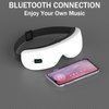 Eye Massager with Heat, Heated Eye Mask for Dry Eyes, Bluetooth Music Rechargeable Eye Care Massager Device for Eye Relaxation, Relieve Eye Strain Dry Eyes, Improve Sleep, White